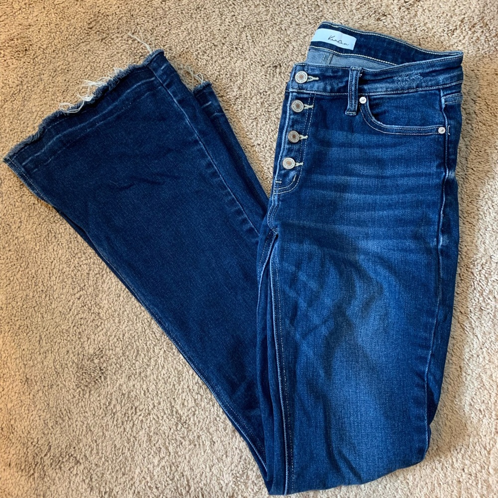 Kancan Mid-Rise Flare Stretch Jeans